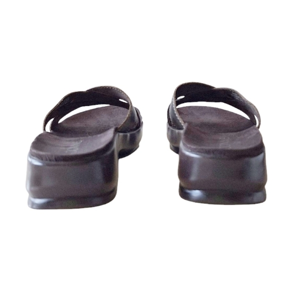 Connie Sundance Dark Brown Leather Slides Casual Hippie - Picture 5 of 8